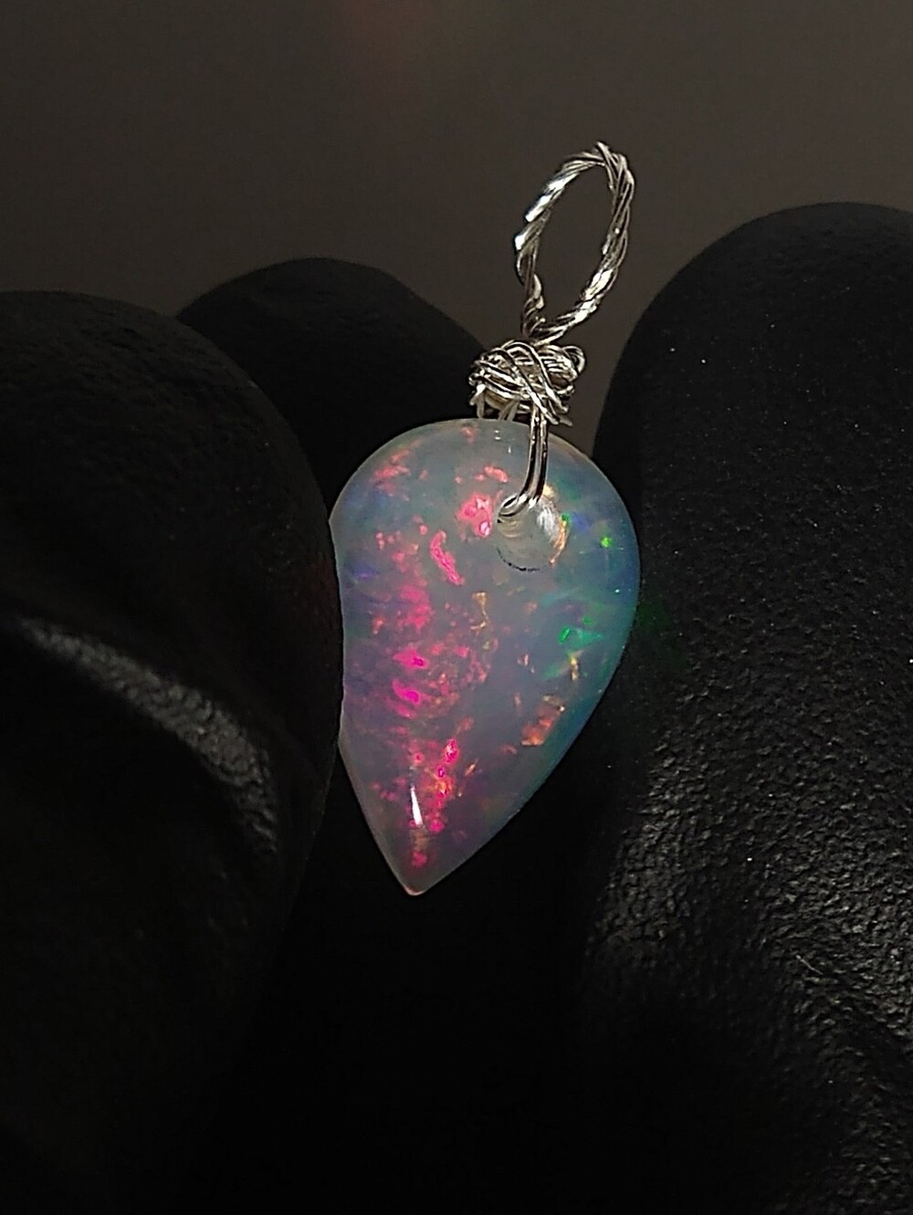 Crystal Opal Cabochon (High Grade) Sterling Silver Pendants